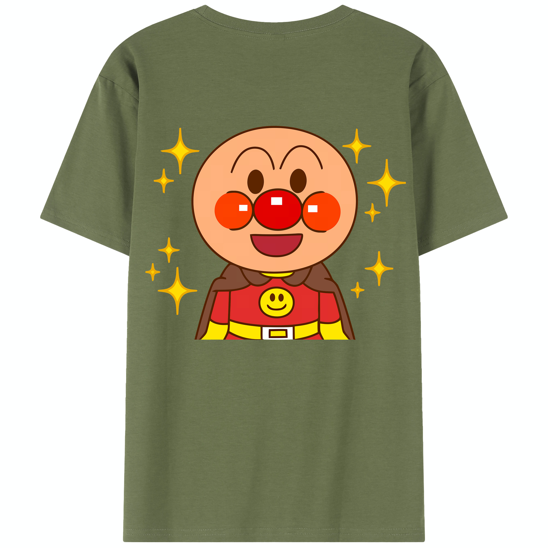 （画像用） アンパンマン Anpanman 綿100％半袖Tシャツ（背面プリント）